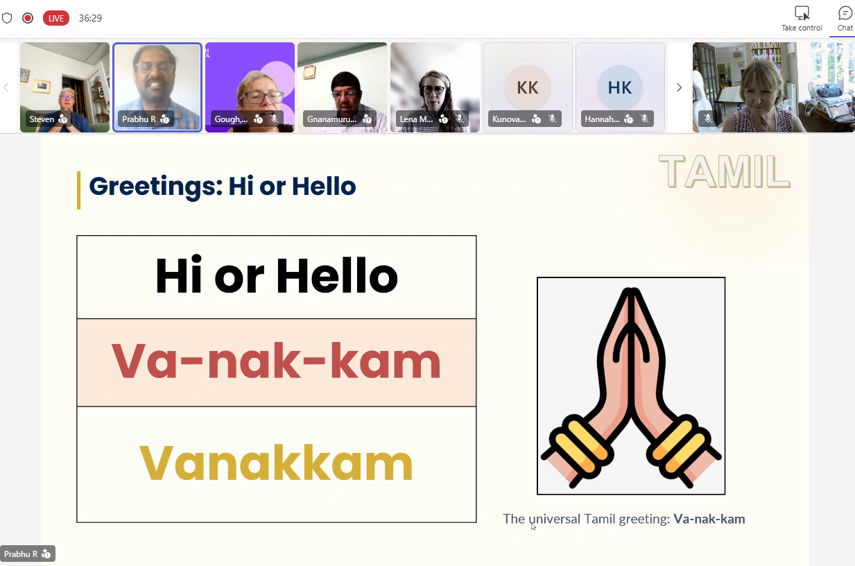 Tamil taster session: a joyful celebration of language and community